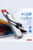 Fuchsia USB 3.0 Portlu Type-C Hub Çoklayıcı Adapter thumbnail 5