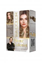 2 Tüp Home Colorist 8.0 Bebek Kumralı Premium Saç Boyası Evde Profesyonel Sonuç - 1