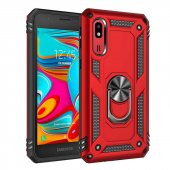 Samsung Galaxy A2 Core Kılıf Sofya Yüzüklü Standlı Zırhlı Silikon Kılıf - 3
