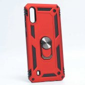 Samsung Galaxy M10 Kılıf Sofya Yüzüklü Standlı Zırhlı Silikon Kılıf - 3