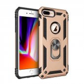 Apple iPhone 7 Plus Kılıf Sofya Yüzüklü Standlı Zırhlı Silikon Kılıf - 3