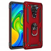Xiaomi Redmi Note 9 Kılıf Sofya Yüzüklü Standlı Zırhlı Silikon Kılıf - 2
