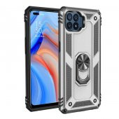 Oppo Reno 4 Lite Kılıf Sofya Yüzüklü Standlı Zırhlı Silikon Kılıf - 2