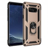 Samsung Galaxy S8 Plus Kılıf Sofya Yüzüklü Standlı Zırhlı Silikon Kılıf - 4