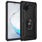 Samsung Galaxy A81 (Note 10 Lite) Kılıf Sofya Yüzüklü Standlı Zırhlı Silikon Kılıf - 1