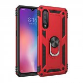 Xiaomi Mi 9 Kılıf Sofya Yüzüklü Standlı Zırhlı Silikon Kılıf - 3