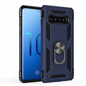 Samsung Galaxy S10 Kılıf Sofya Yüzüklü Standlı Zırhlı Silikon Kılıf thumbnail 5