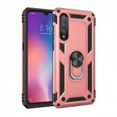 Xiaomi Mi 9 Kılıf Sofya Yüzüklü Standlı Zırhlı Silikon Kılıf - 6