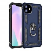 Apple iPhone 11 Kılıf Sofya Yüzüklü Standlı Zırhlı Silikon Kılıf - 5