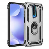 Xiaomi Poco X2 Kılıf Sofya Yüzüklü Standlı Zırhlı Silikon Kılıf - 2