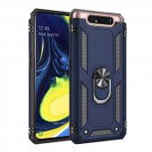 Samsung Galaxy A80 Kılıf Sofya Yüzüklü Standlı Zırhlı Silikon Kılıf - 5