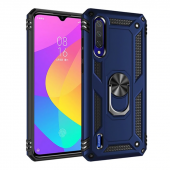 Xiaomi Mi A3 Kılıf Sofya Yüzüklü Standlı Zırhlı Silikon Kılıf - 4