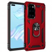 Huawei P40 Kılıf Sofya Yüzüklü Standlı Zırhlı Silikon Kılıf thumbnail 3