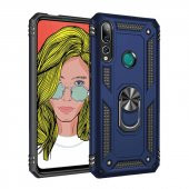 Huawei Y9 Prime 2019 Kılıf Sofya Yüzüklü Standlı Zırhlı Silikon Kılıf - 5