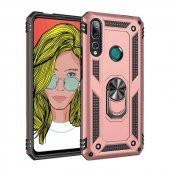 Huawei Y9 Prime 2019 Kılıf Sofya Yüzüklü Standlı Zırhlı Silikon Kılıf - 6