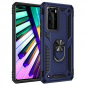 Huawei P40 Pro Kılıf Sofya Yüzüklü Standlı Zırhlı Silikon Kılıf thumbnail 5