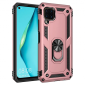 Huawei P40 Lite Kılıf Sofya Yüzüklü Standlı Zırhlı Silikon Kılıf - 6