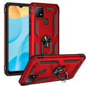 Oppo A15 Kılıf Sofya Yüzüklü Standlı Zırhlı Silikon Kılıf - 1