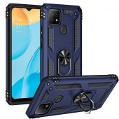 Oppo A15 Kılıf Sofya Yüzüklü Standlı Zırhlı Silikon Kılıf - 3