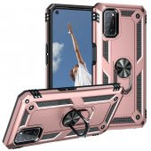 Oppo A52 Kılıf Sofya Yüzüklü Standlı Zırhlı Silikon Kılıf thumbnail 6