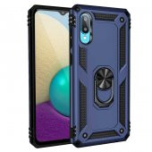 Samsung Galaxy A02 Kılıf Sofya Yüzüklü Standlı Zırhlı Silikon Kılıf - 5