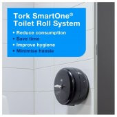 Tork SmartOne Tuvalet Kâğıdı Dispenseri Siyah (680008) - 4