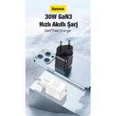 Baseus Gan3 Minimal 30W PD3.0, QC4+ PPS Ultra Hızlı Type-C Hızlı Şarj Adaptörü - 2