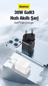 Baseus İphpne 12 13 Pro Max Şarj Gan3 30W PPS Ultra Hızlı Type-C Hızlı Şarj Adaptörü - 2