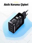 Baseus Super Şarj 3 USB Port 17W Şarj Başlığı Akım Korumalı Sertifikalı Hızlı Şarj Başlığı 3 Port - 9