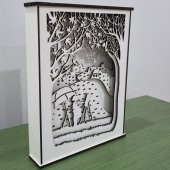 Veraart Özel Tasarım 8 Katmanlı Ahşap Dekoratif Ressam Gece Lambası - 9