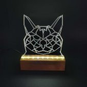 Veraart Kedi Led Işıklı Pleksi Gece Lambası - 1