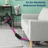 Blaupunkt A16 Şarjlı Vacumaster Kablosuz Dikey Süpürge 160W Fuşya - 5