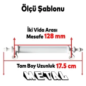 Erciyes Mobilya Mutfak Dolabı Çekmece Dolap Kapak Kulpu Kulpları Kulbu Beyaz 128 Mm Metal Kulp thumbnail 3