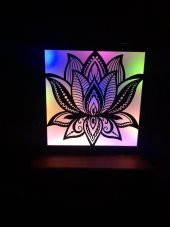 Veraart Işıklı Kişiselleştirilmiş Dekoratif Lotus Çiçeği Gece Lambası - 3