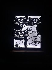 Veraart Işıklı Kişiselleştirilmiş Dekoratif Sevimli Kediler Gece Lambası - 2