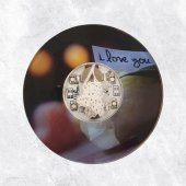 Veraart Işıklı I Love You Figürlü Şarap Bardak Altlığı - 2
