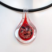 Veraart El Yapımı Murano Cam 2 li Set Kırmızı Kolye ve Bileklik Tina - 6