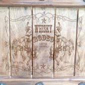 Veraart El Yapımı Whisky Rodeo Ahşap İçki Viski Dolabı - 4