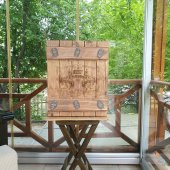 Veraart El Yapımı Whisky Rodeo Ahşap İçki Viski Dolabı - 6