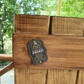 Veraart El Yapımı Whisky Rodeo Ahşap İçki Viski Dolabı - 8