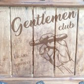 Veraart El Yapımı Gentlemen Club Ahşap İçki Viski Dolabı - 4
