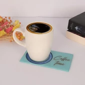 Veraart Epoksili Coffee Time Görselli Bardak Altlığı - 7