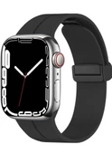 Apple Watch 44mm Manyetik Klipsli Silikon Lüx Kordon - 9