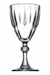 Paşabahçe 44767 diamond ayaklı su bardak - kadeh meşrubat bardağı 6 lı thumbnail 1