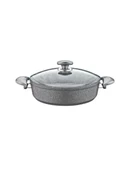Oms GR201 Granit Gri Kısa Tencere 24 Cm - 1