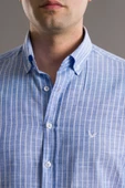 DORSS SLİMFİT PAMUKLU ÇİZGİLİ YAKA DÜĞMELİ UZUN KOL ERKEK GÖMLEK thumbnail 6