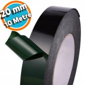 Çift Taraflı Köpük Bant Eva Montaj Bandı Yapıştırıcı Siyah 20 mm x 10 Metre - 1
