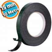Çift Taraflı Köpük Bant Eva Montaj Bandı Siyah 15 mm x 10 Metre - 1