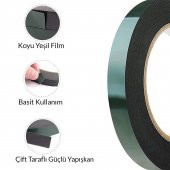 Çift Taraflı Köpük Bant Eva Montaj Bandı Siyah 15 mm x 10 Metre - 3