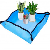 TİNEKE Çiçek saksı toprağı toprak  aktarımı için su geçirmez ped 50x50 cm 1 adet mavi - 4